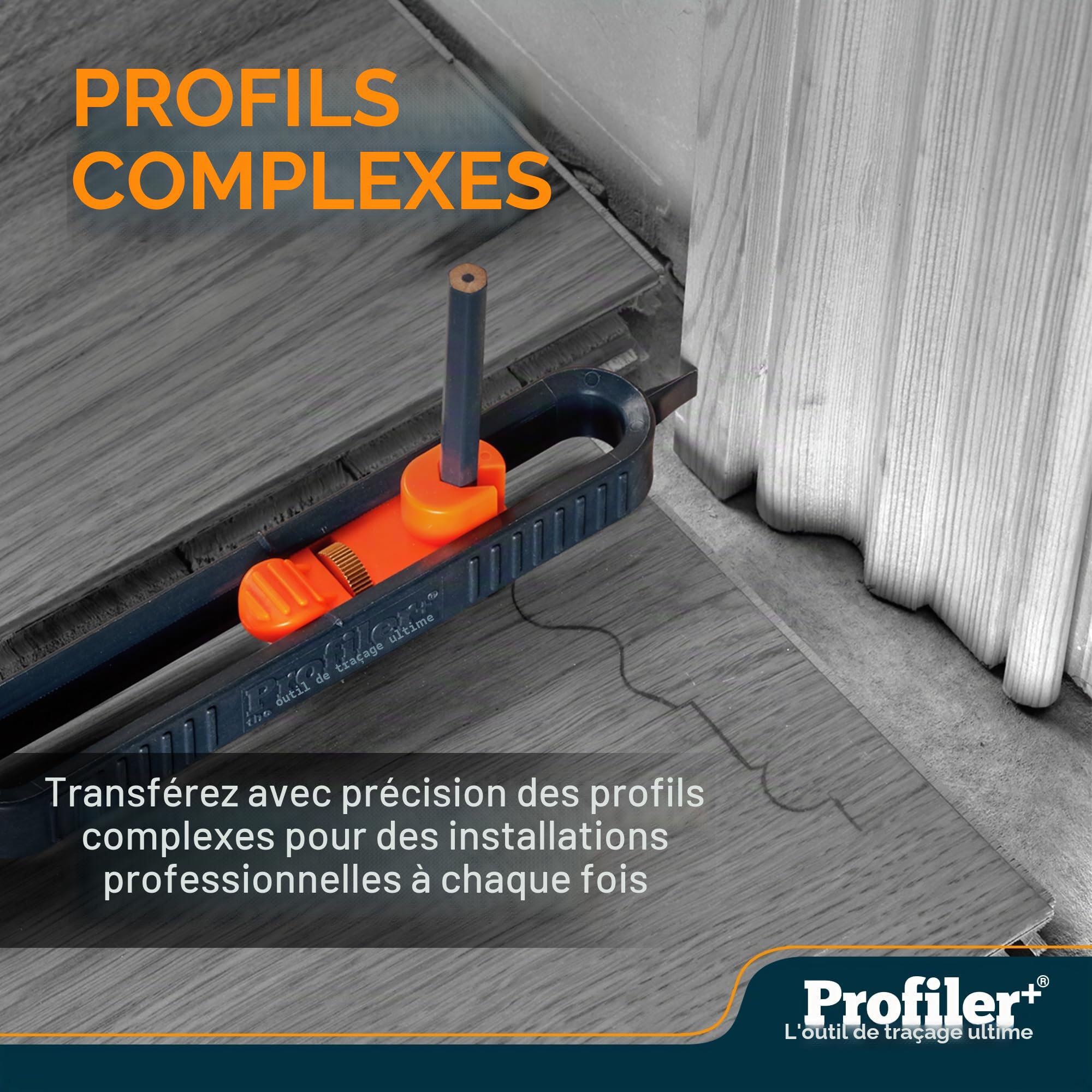 Profiler+ L'outil de traçage ultime. Transférez le contour de n'importe quelle surface sur votre matériau avec rapidité et précision à l'aide de votre marqueur préféré