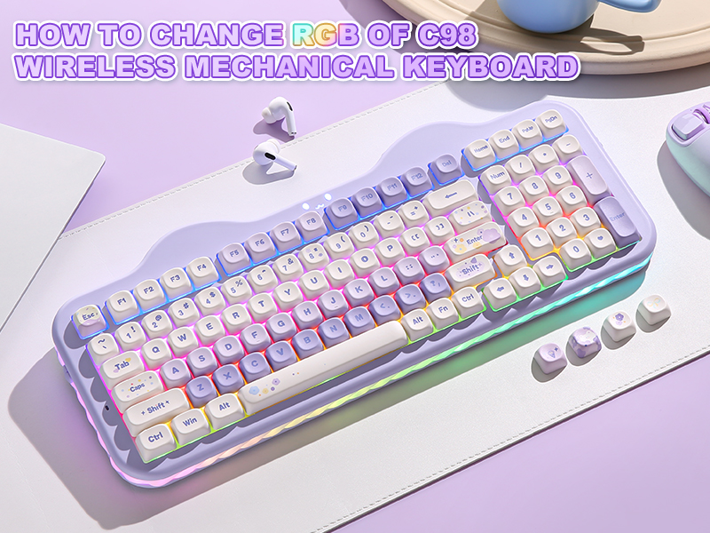 Amazon.com: YUNZII C98 Wireless Mechanical Keyboard with Number