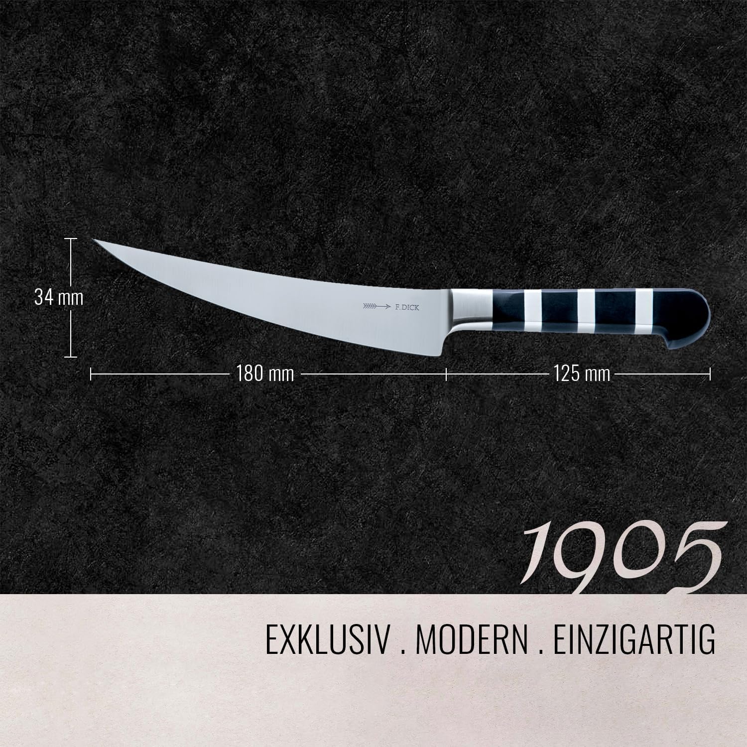 F. Dick Zerlegemesser, 1905 (Messer mit Klinge 18 cm, X50CrMoV15 Stahl, nichtrostend, 56° HRC) 81925182