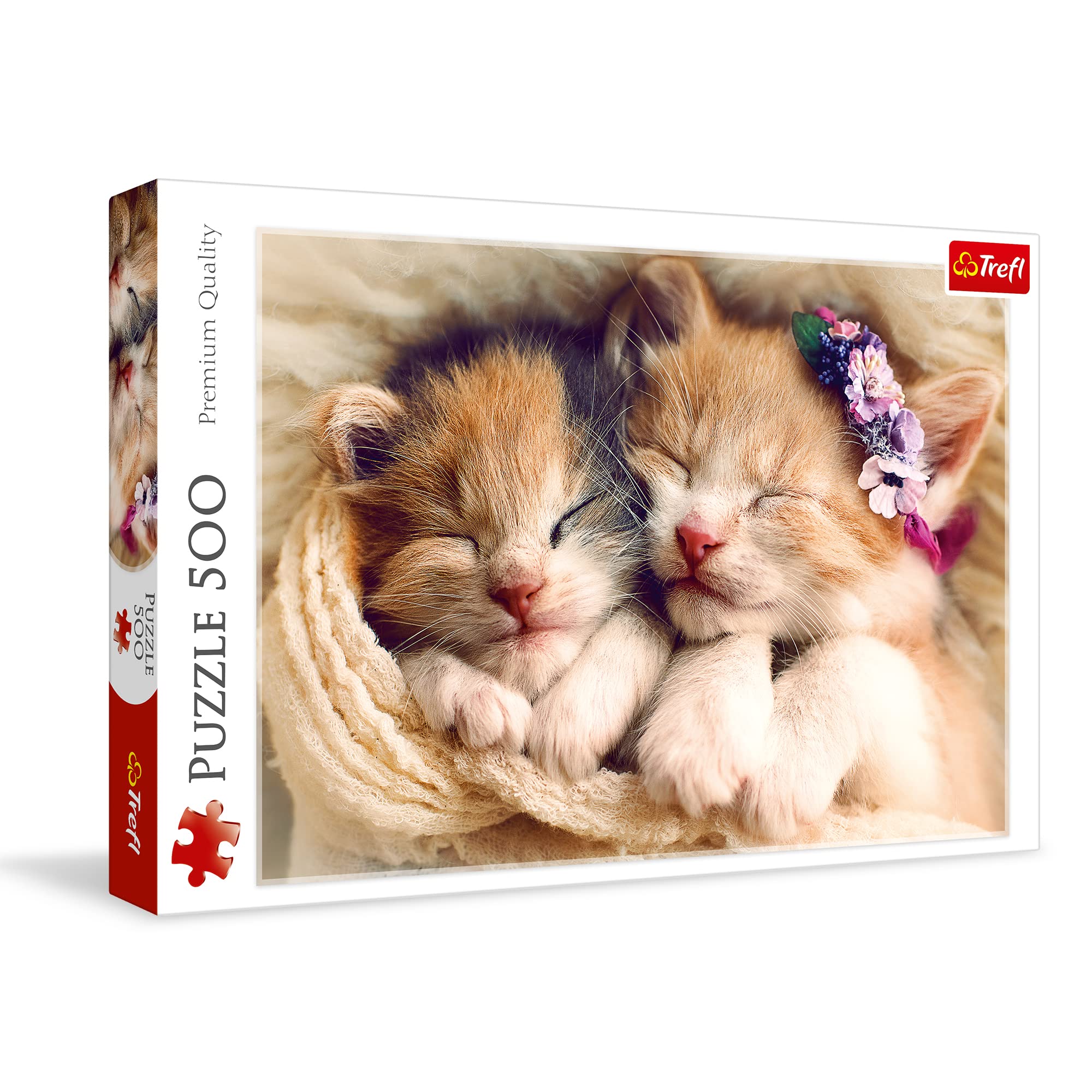 Trefl 916 37271 Schlafende Katzen EA 500 Teile, Premium Quality, für Erwachsene und Kinder ab 10 Jahren 500pcs Sleeping Kittens, Multicolor