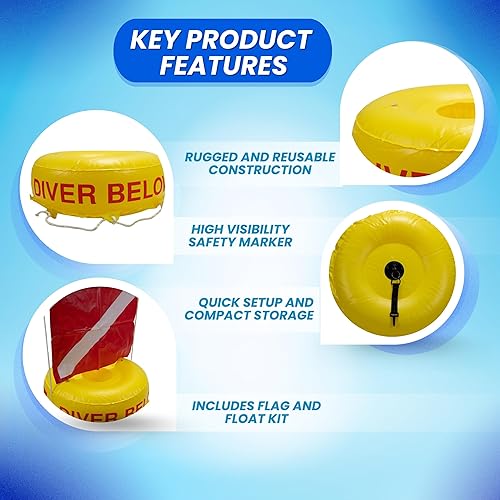 Miniatura 7 de Scuba Choice Buceo de lujo buceador debajo del flotador inflable y la bandera Bouy