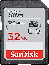 SanDisk Cartão de memória Ultra SDHC UHS-I de 32 GB - 120 MB/s, C10, U1, Full HD, cartão SD - SDSDUN4-032G-GN6IN