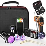 Dunzy 11 Pcs Ghost Hunting Equipment Kit Include Ghost Radio, Voice Recorder, UV Flashlight 2 LED Light up Cat Balls Etc(Upgrade Temp Gun)