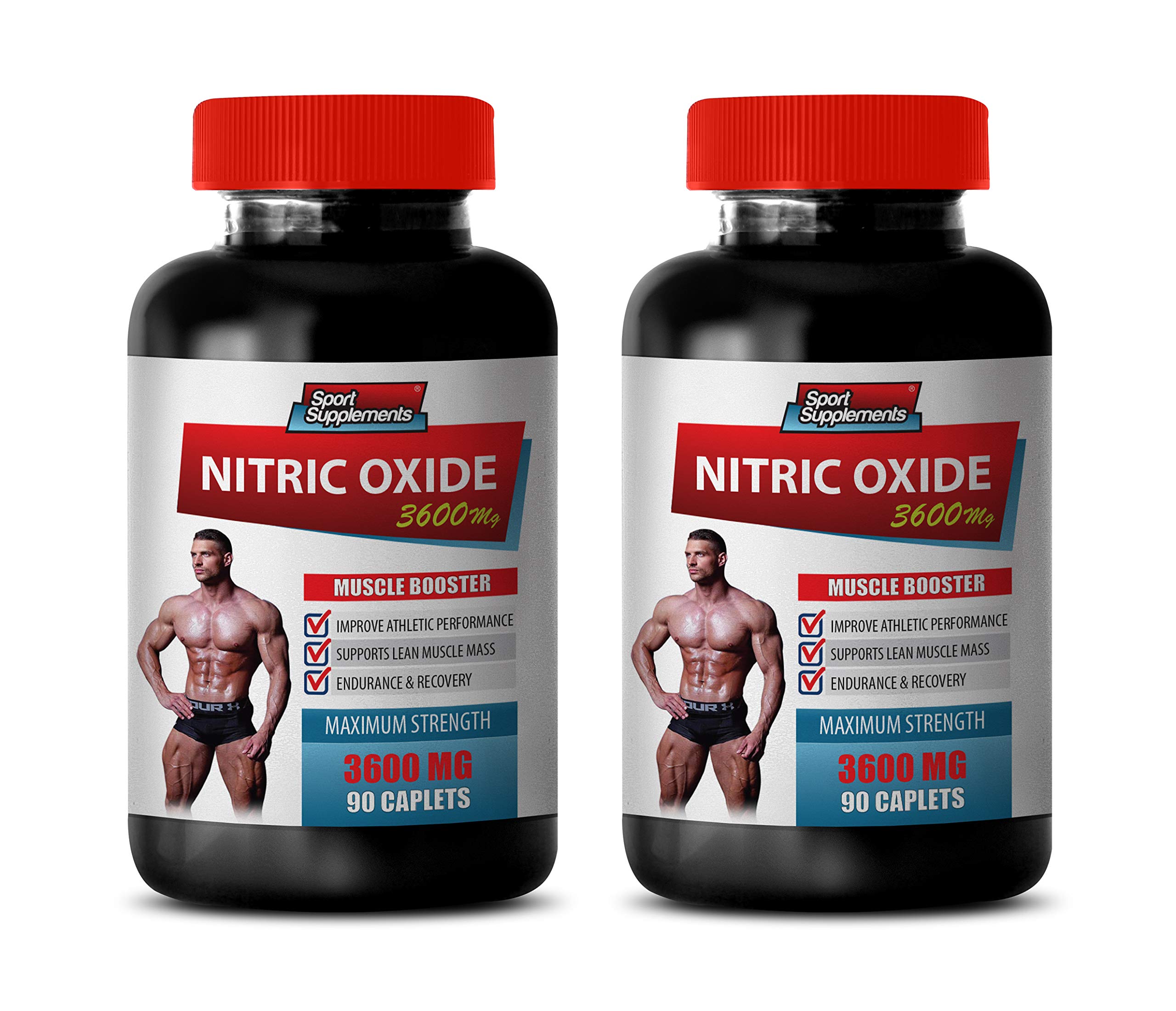 pre Workout Vitamins for Men - Nitric Oxide Muscle Booster 3600MG - Endurance & Recovery - Nitric Oxide Supplements for Sex - 2 Bottles 180 Caplets