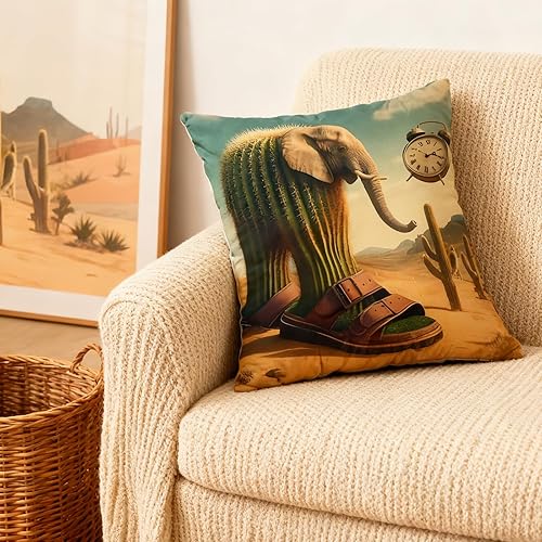 Miniatura 7 de Fundas de almohada italianas Brainrot de 18 x 18 pulgadas, juego de 4 fundas de cojín Itlian Brainrot para decoración del hogar para el hogar