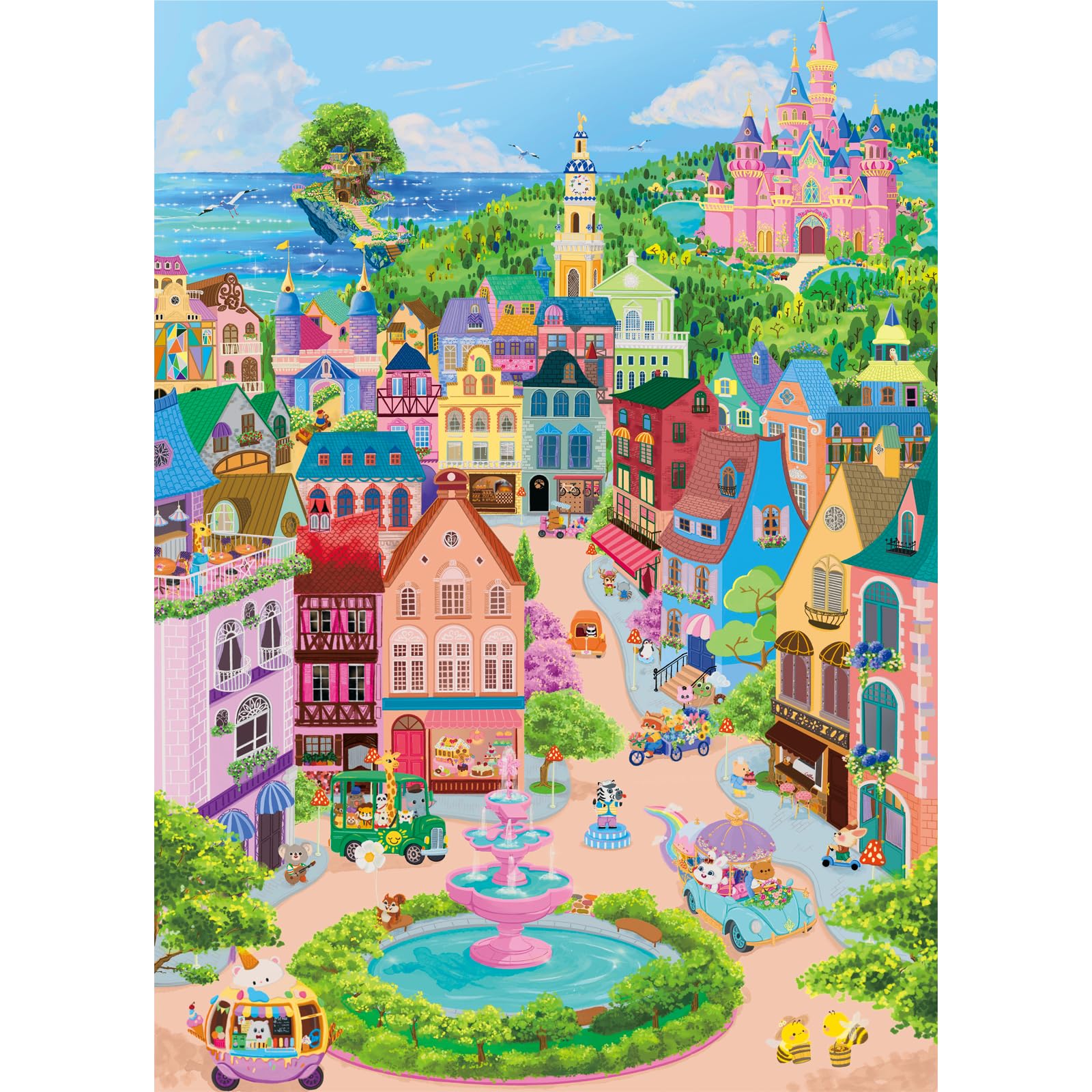 HUADADA Jigsaw Puzzles for Adults 1000, Rainbow Kingdom, Birthday Gifts for Women,Decorative Art Picture Puzzle — image 1