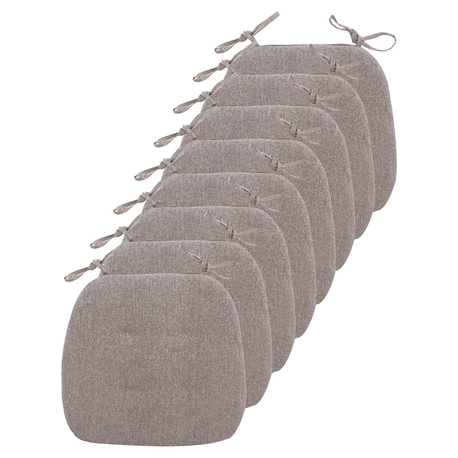 Sillas siempre estables usando almohadillas trapezoidales KitchenCushs con lazos antideslizantes