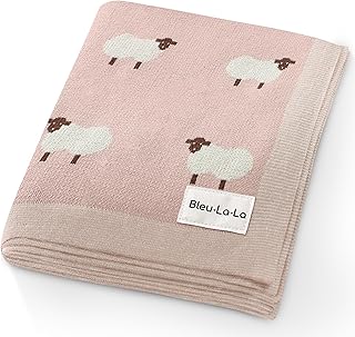 Bleu La La Luxury Knit Baby Receiving Blanket - 100%...