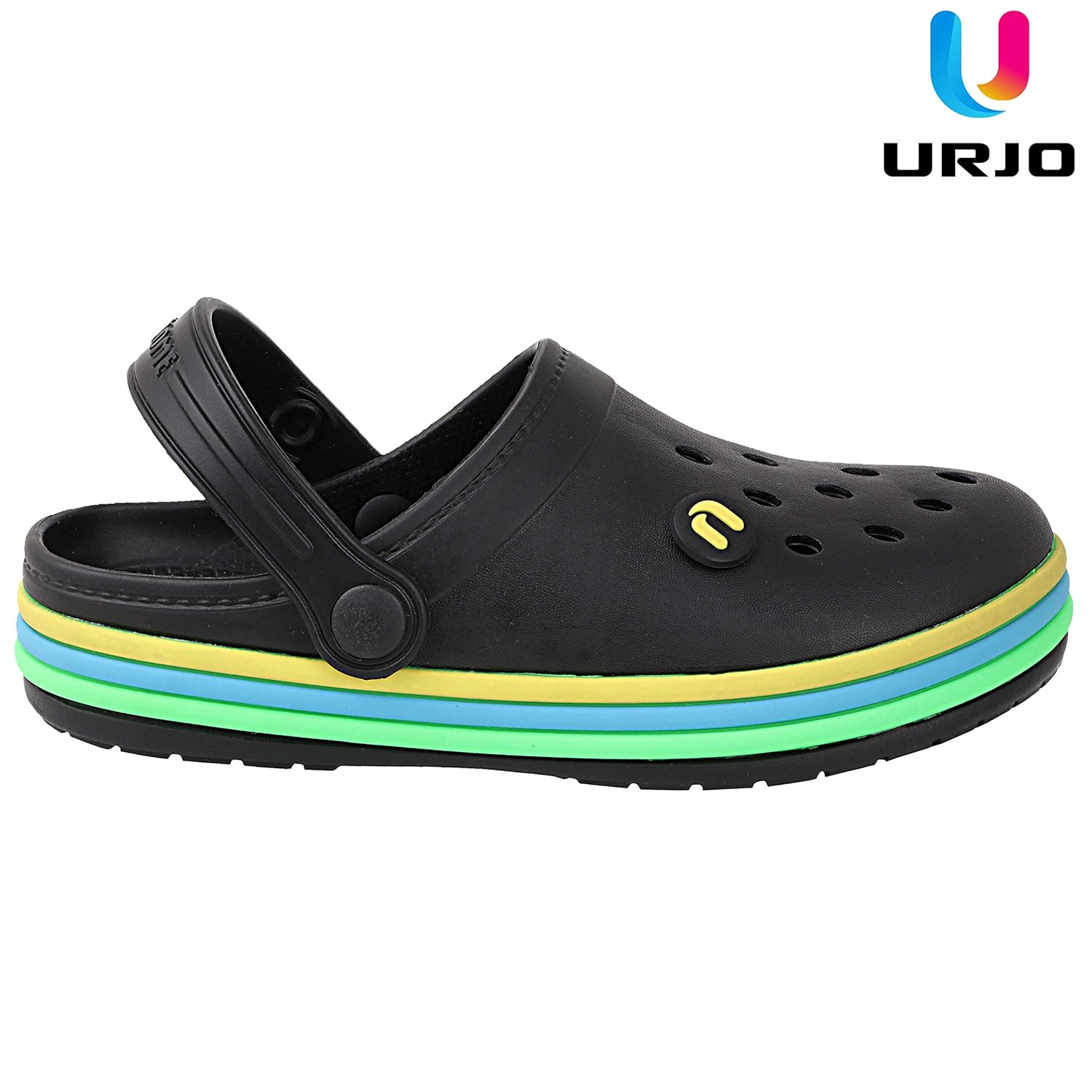 URJO unisex-child Kids_skrainbow Casual Clogs/Sandals for Kids with Soft Sole | Waterproof & Lightweight | Comfortable & Durable | Stylish Adustable back Strap Indoor & Outdoor Sandals /Clogs for BOYS & GIRLS (Neoz) 4 81ySReLLCmL. SL1500