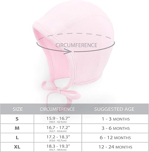 Miniatura 4 de Happy Tree Paquete de 2 gorros para bebé, ultra suave, 100% algodón, gorro piloto para niños pequeños, 9.8 ft, 19.7 ft, 39.4 ft, 78.7 ft