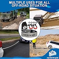 Vista 7 de METOWARE Kit de correa de remolque de recuperación de 3 pulgadas x 20 pies, correa de recuperación resistente de 35,000 libras de resistencia a