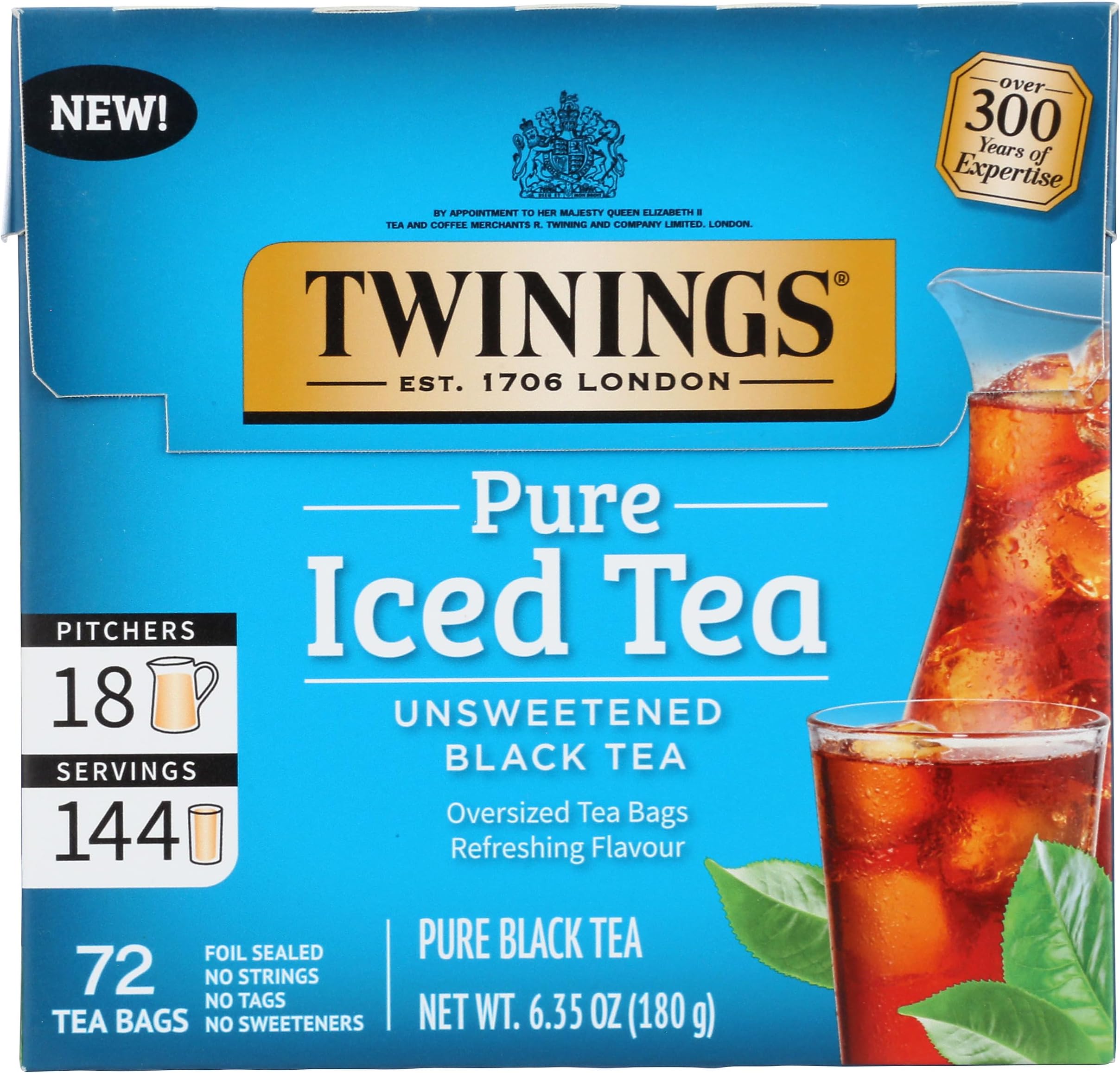 Tea Iced Pure Black, 72 Count