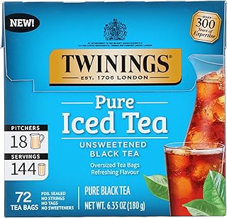 Twinings Pure Black Iced Tea Bags, 72 Ct