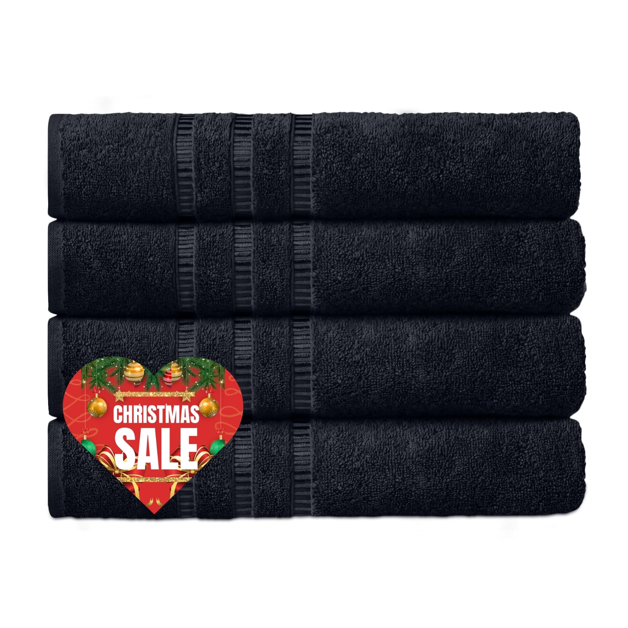 Juego de 4 toallas de baño de algodón turco de alta calidad, toallas de baño grandes de 27 x 54 pulgadas, toallas de hotel superabsorbentes y suaves de 630 GSM, toallas de ducha esponjosas