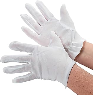 Fun Express White Gloves for Kids - Halloween Costume Apparel and Dress Up for Mime, Minnie, Magician and More - 1 Pair