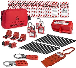 TRADESAFE Electrical Lockout Tagout Kit - Has...,