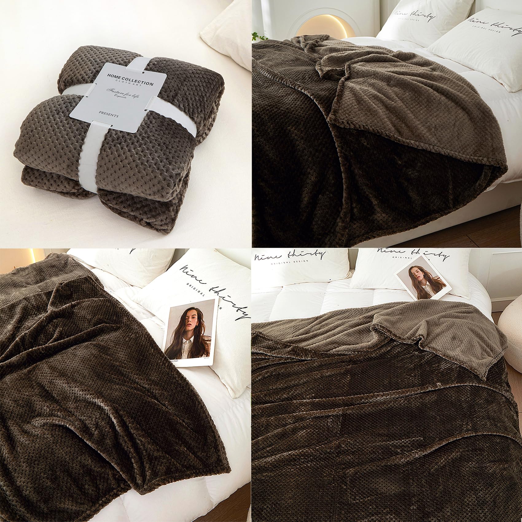 Coperta In Pile 150x200 Cm - Morbida E Leggera, Per Divano, Letto E Viaggi, Peso 900g - Foto 8
