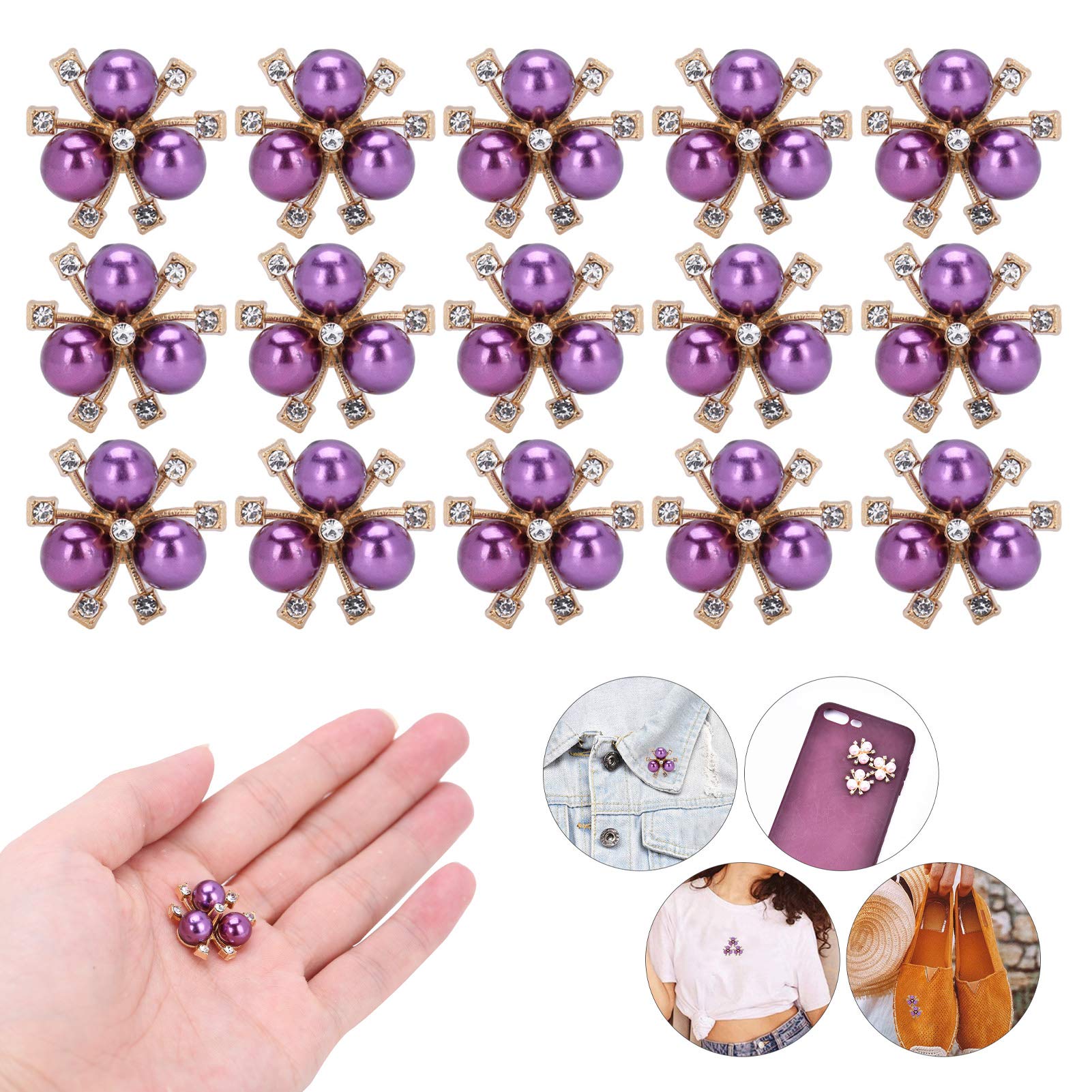 50 Stück Strass Perlen Knöpfe Set – 12 Mm, Silberfarben, Für DIY, Hochzeit, Blumenstrauß, Scrapbooking (ohne Nählöcher)