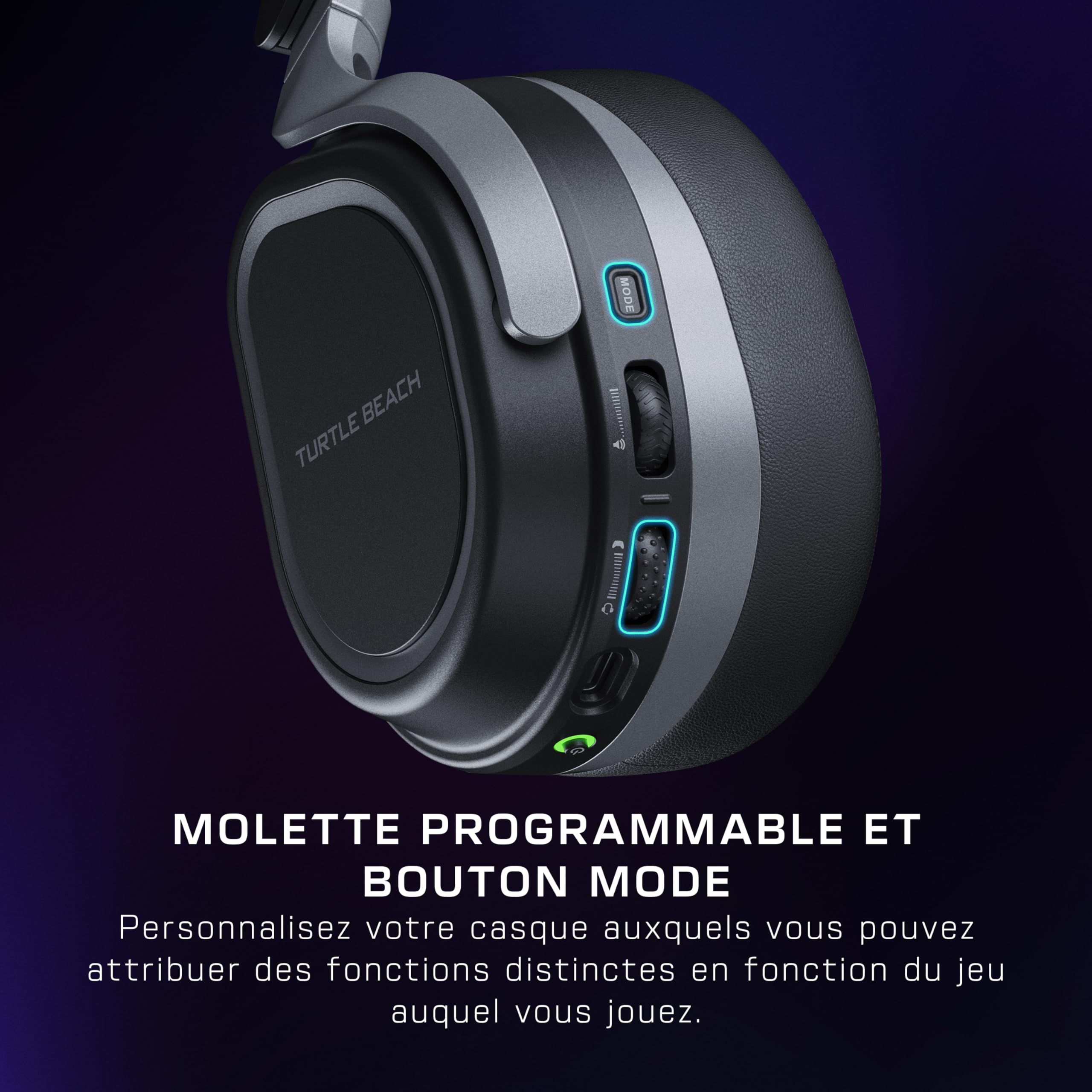 Turtle Beach Stealth 700 Noir Casque Gaming sans Fil w/ 80hr Batterie, Écouteurs de 60mm, Deux émetteurs et Bluetooth pour Xbox Series X ou S, PC et Mobile