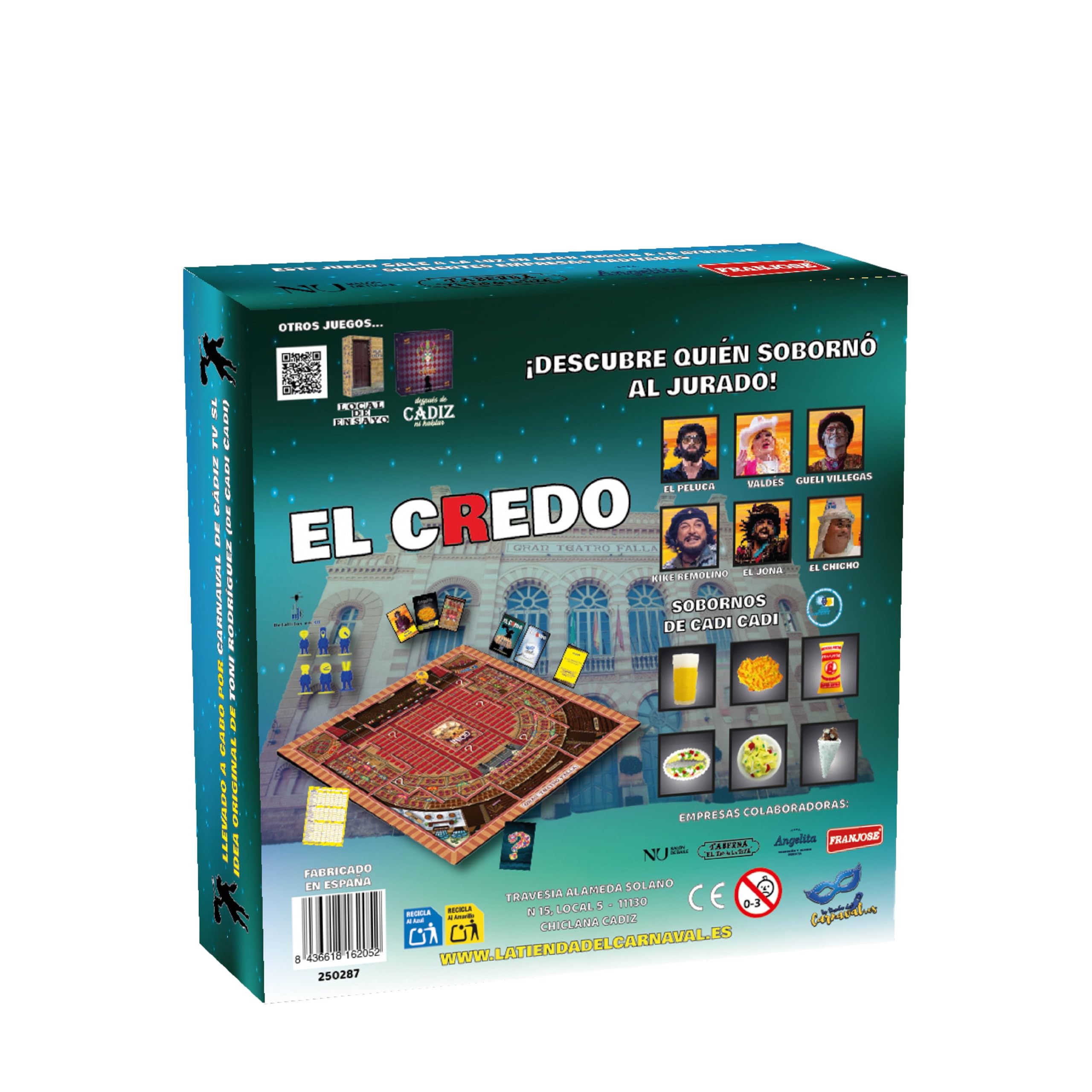 Juego de Mesa «El Credo» – Misterio y Sobornos Carnavalescos de Cádiz | Diversión para 2-6 Jugadores, +8 Años