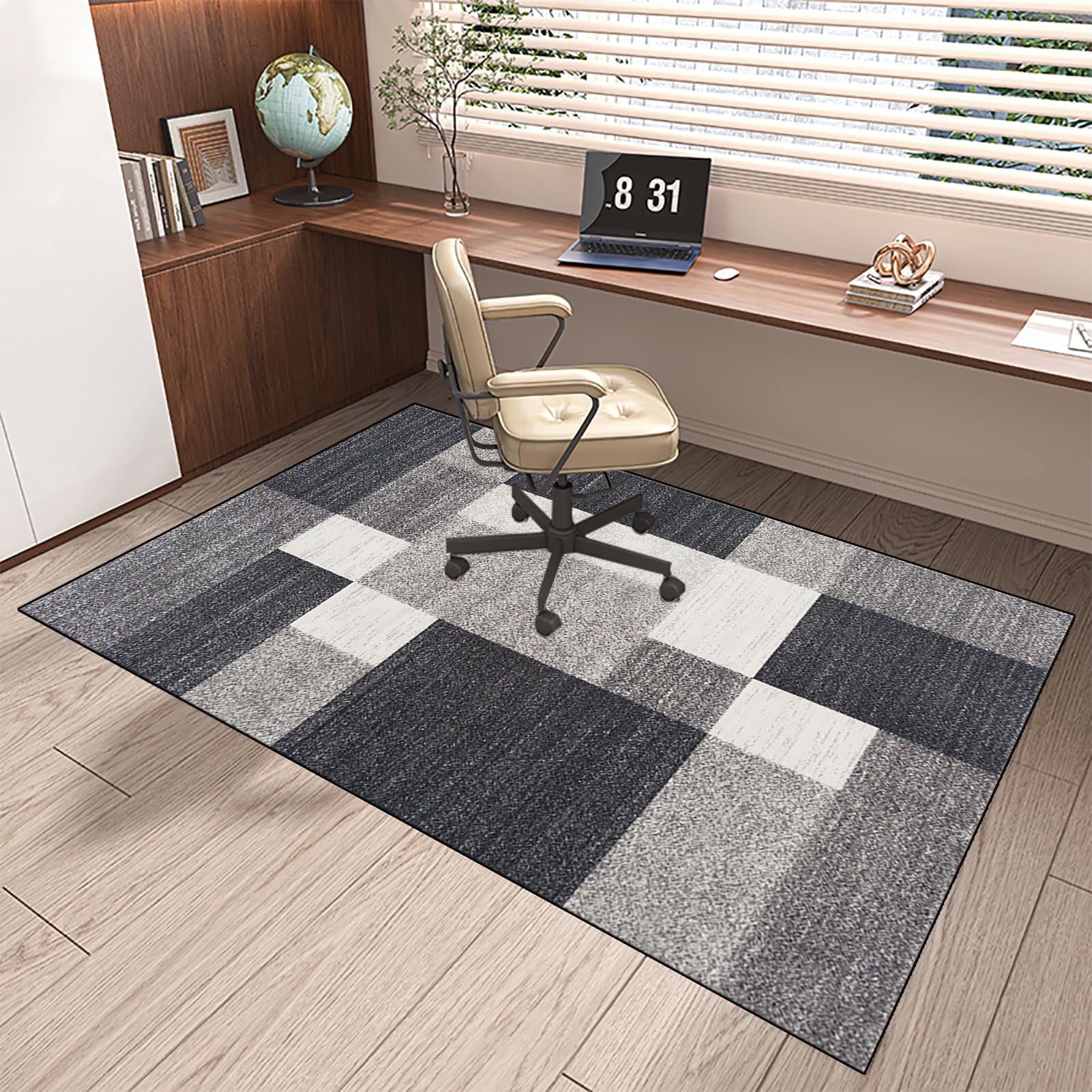 MXOUAJ Office Chair Mat for Carpet Floors Non-slip Gaming Chair Mat for Carpet & Wooden Floors Carpet Protector Chair Mat Easy to Clean Floor Protection Mat for Hard Floors 180 x 250 cm