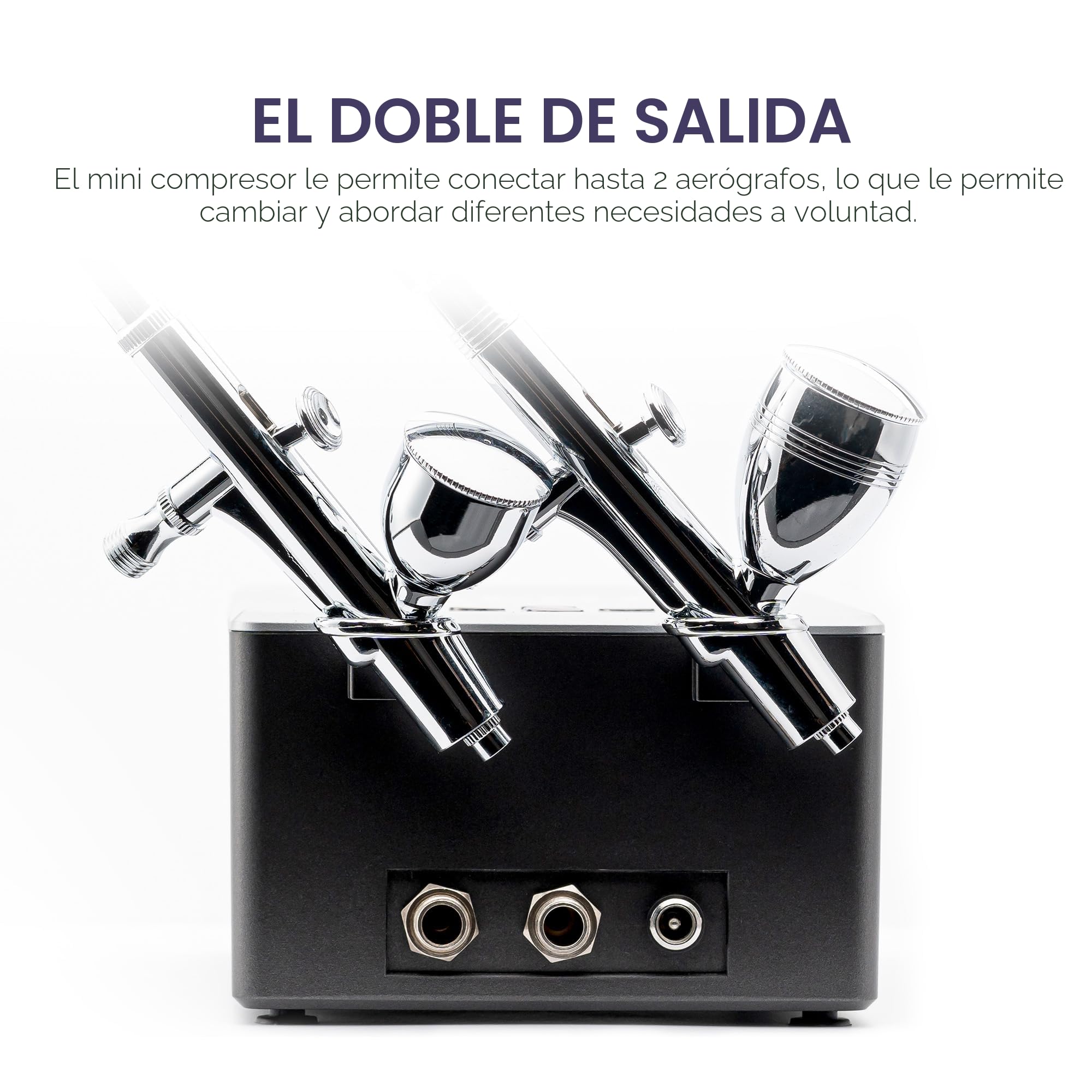 Kit de aerógrafo Gaahleri, Serie Ambition GTS-06, aerógrafo y compresor de aire con control de aire