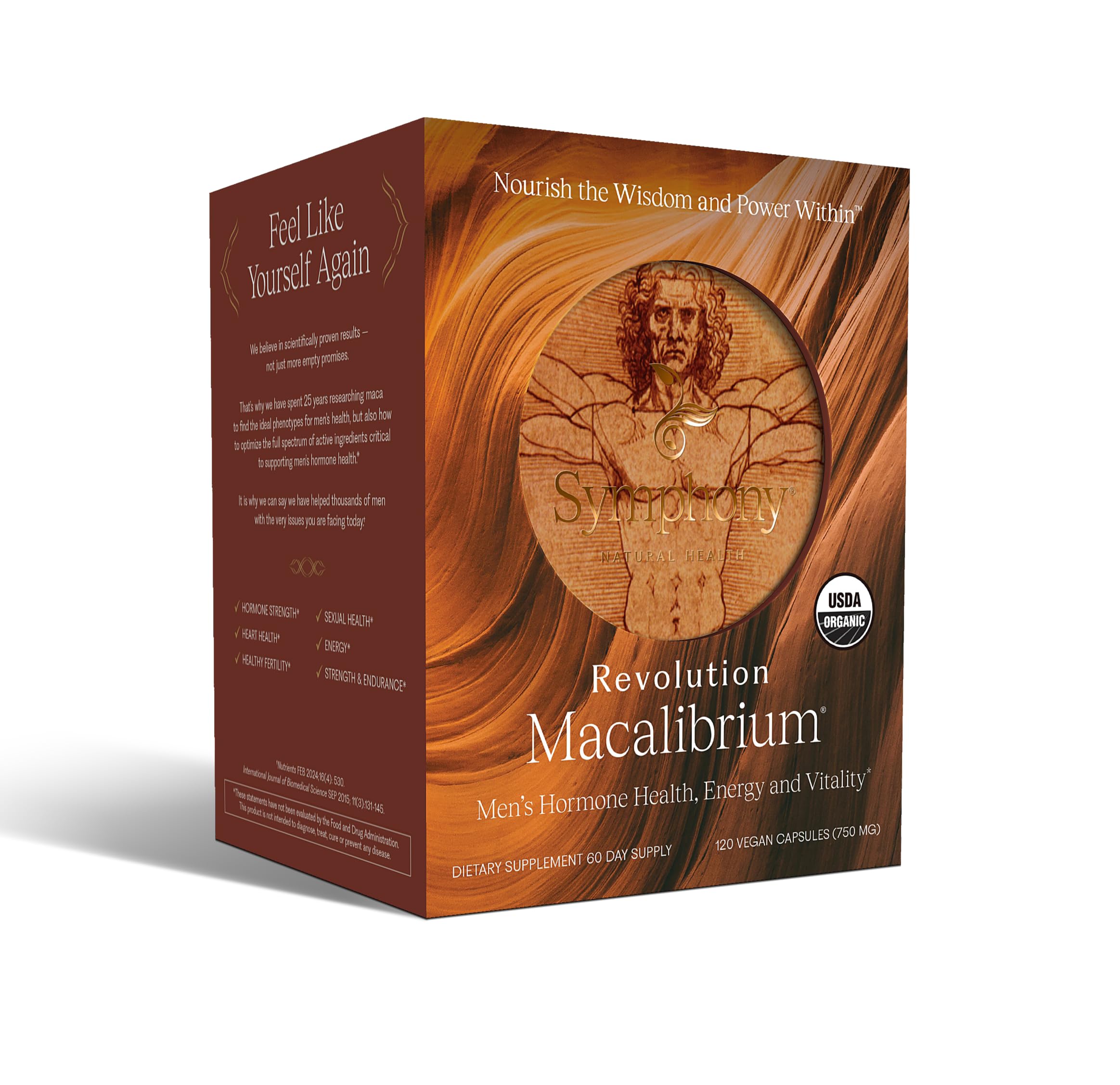 Revolution Macalibrium® – Men’s Hormone Strength & Testosterone Supplement | Scientifically-Proven Phenotype Formulation to Support Energy, Heart & Reproductive Health (120 Vegan Capsules)