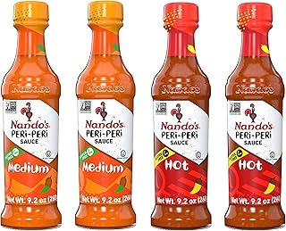 Signature Hot Sauce Pack - Our Flavorful Medium Sauce and Hot Sauce Bundle - Piri Piri Sauce Set - 9.1oz Bottle (4 Pack)