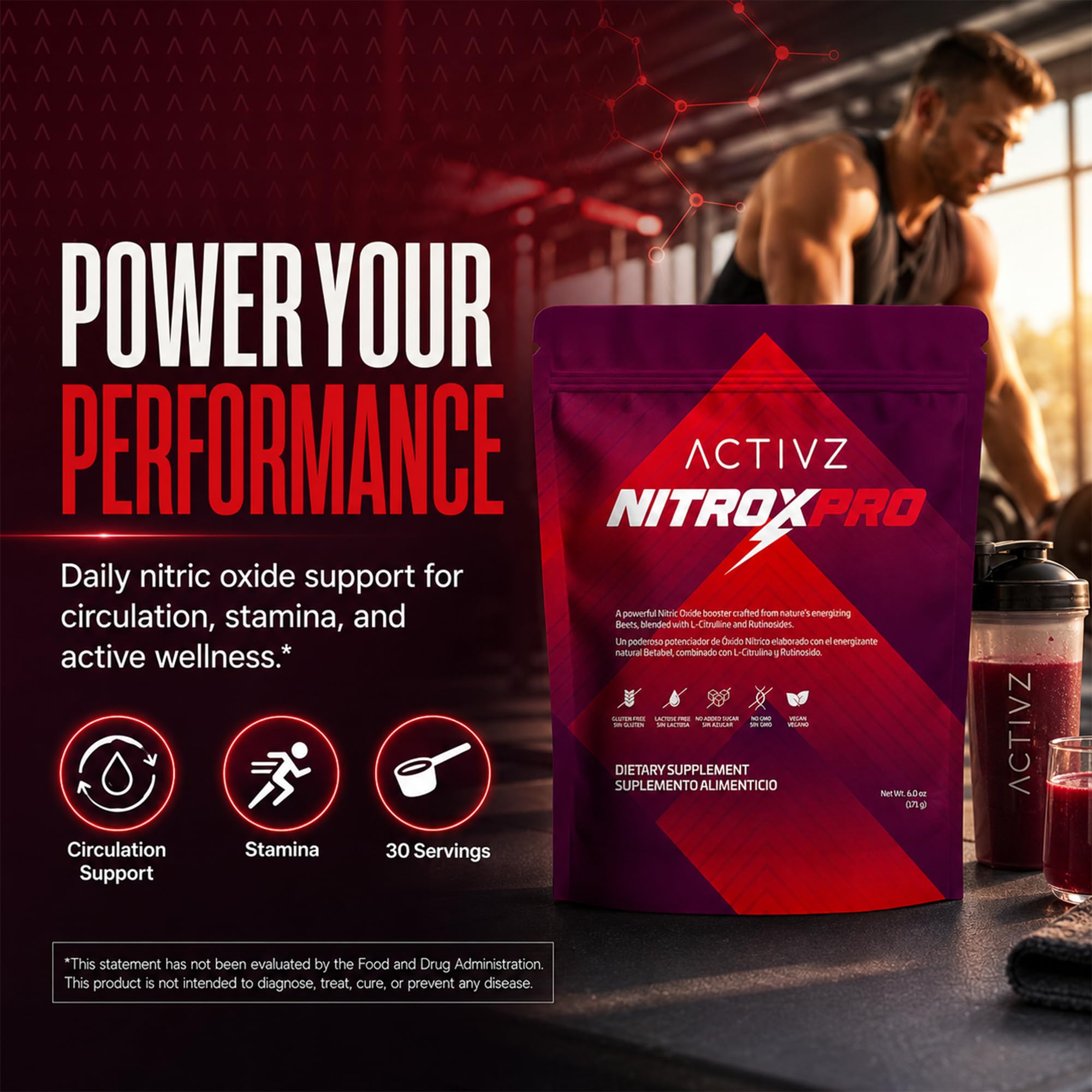 Amazon.com: ACTIVZ - NITROXPRO - Nitric Oxide Wellness Drink