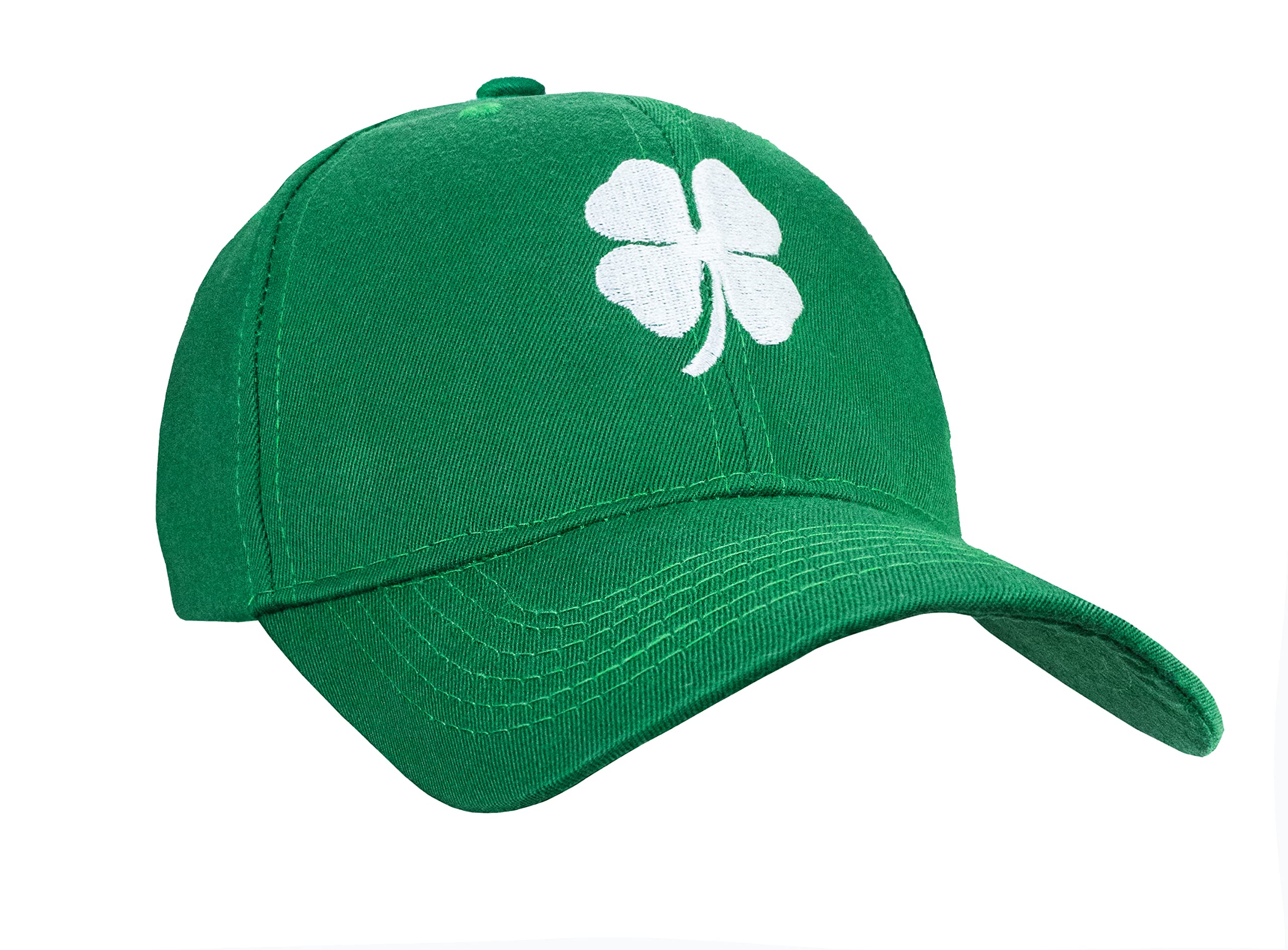 JowTreexSt. Patrick's Day 4 Leaf Clover Baseball Hat Adjustable Embroidery Shamrock Unisex Baseball Cap for Men and Women