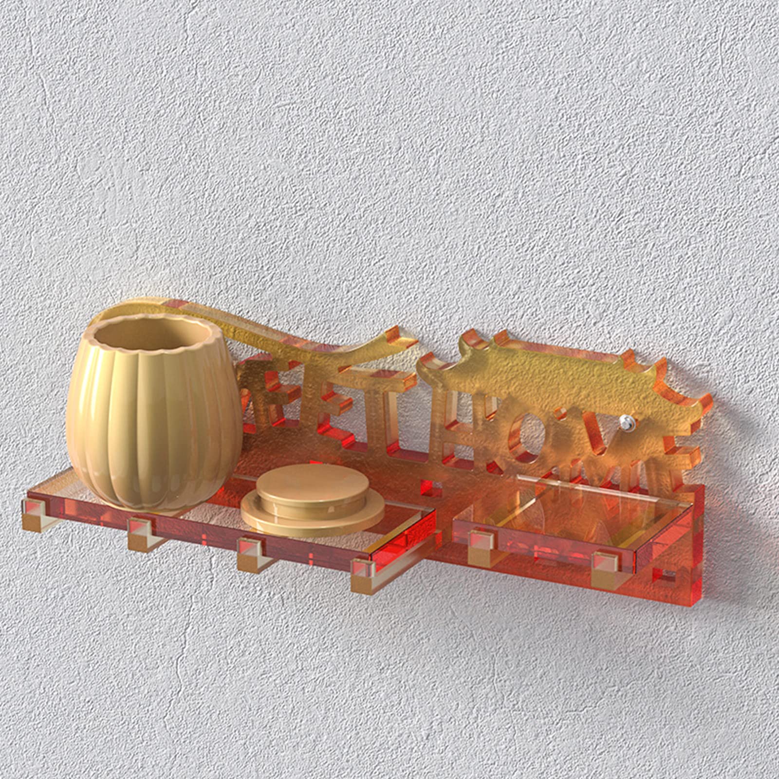 Stampi in resina per supporto Word Sign con ganci epossidici per ganci parete porta decorazione casa parola segno