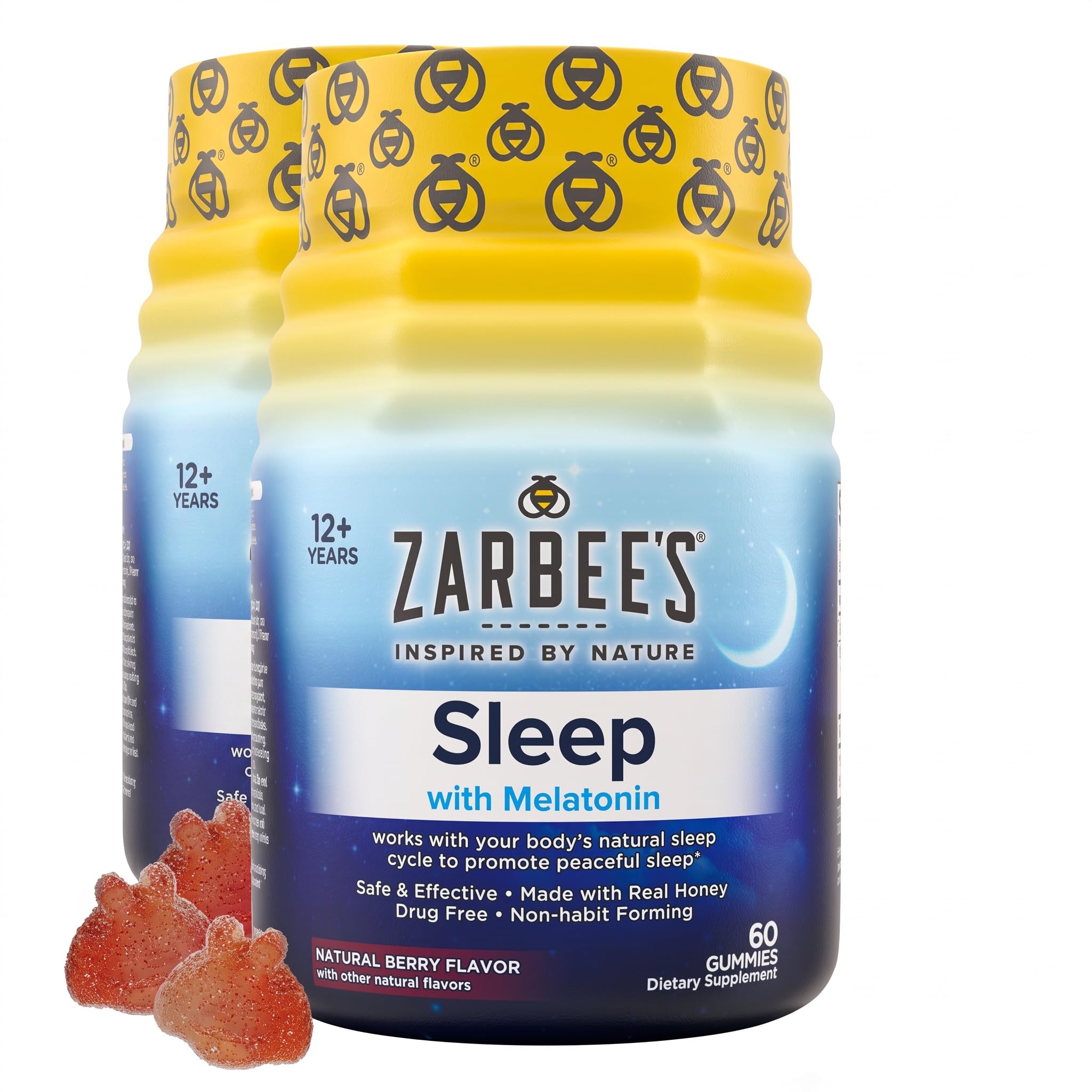 Zarbee's Adult Melatonin Sleep Gummies, 3mg Melatonin, Mixed Fruit, 60 ct — Amazon image 9