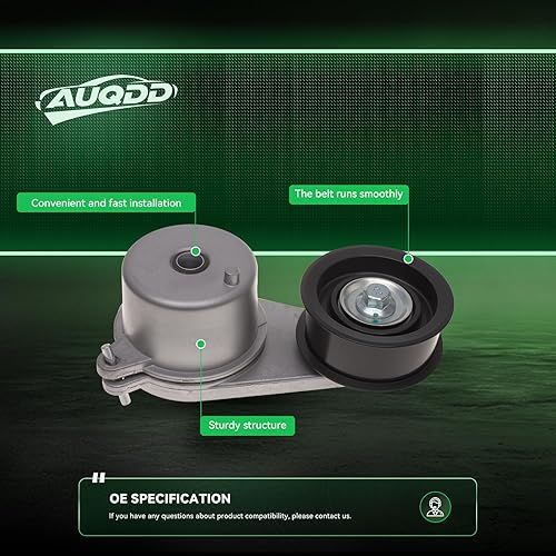 Miniatura 4 de AUQDD 39129 Tensor de correa (para 3.5L VQ35HR 3.7L VQ37VHR) apto para INFI-NITI 08-12 EX35,09-12 FX35,08-13 G37,14-19 Q70,14-17 QX50 07-07-09