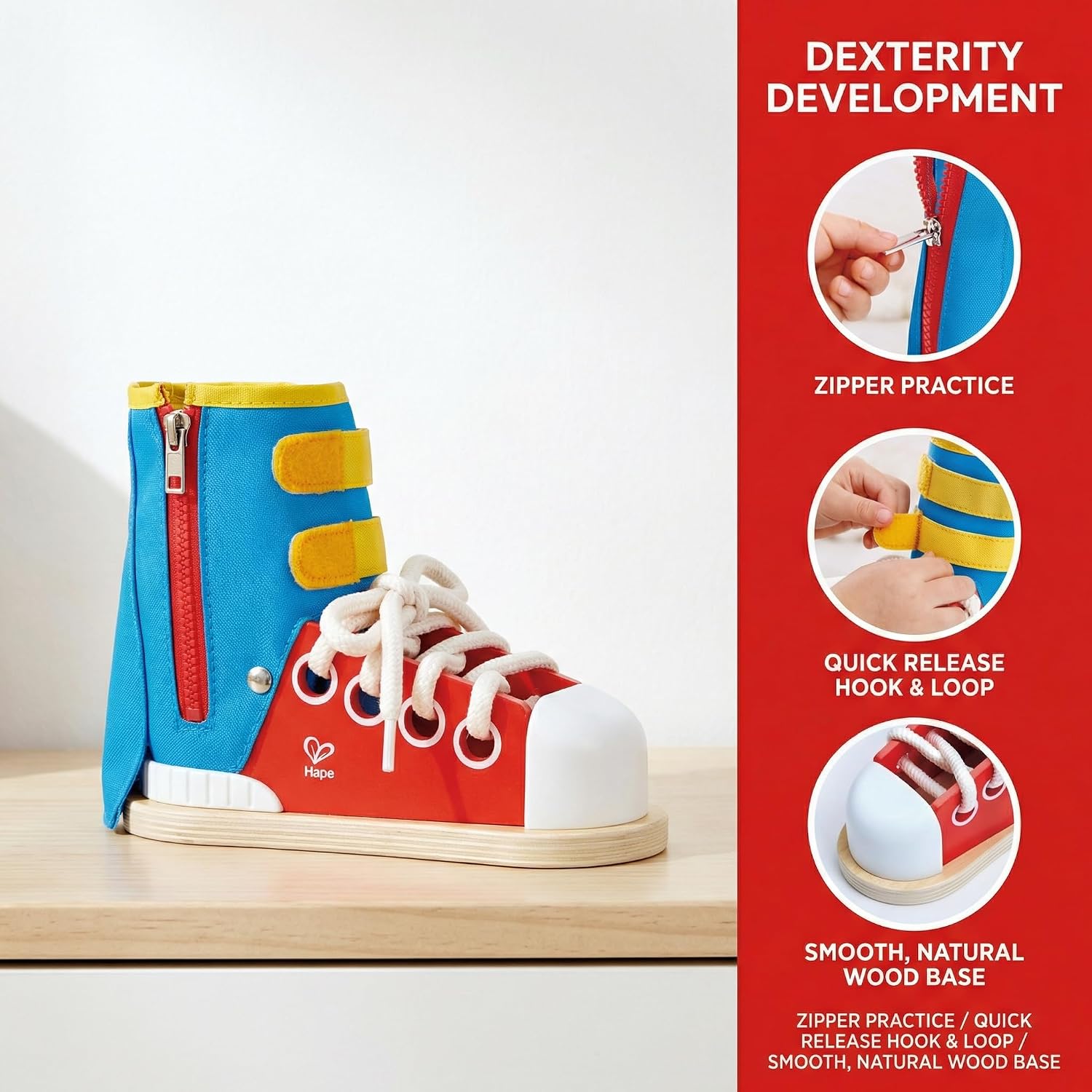 Hape Tie-It Lacing Sneaker Toy
