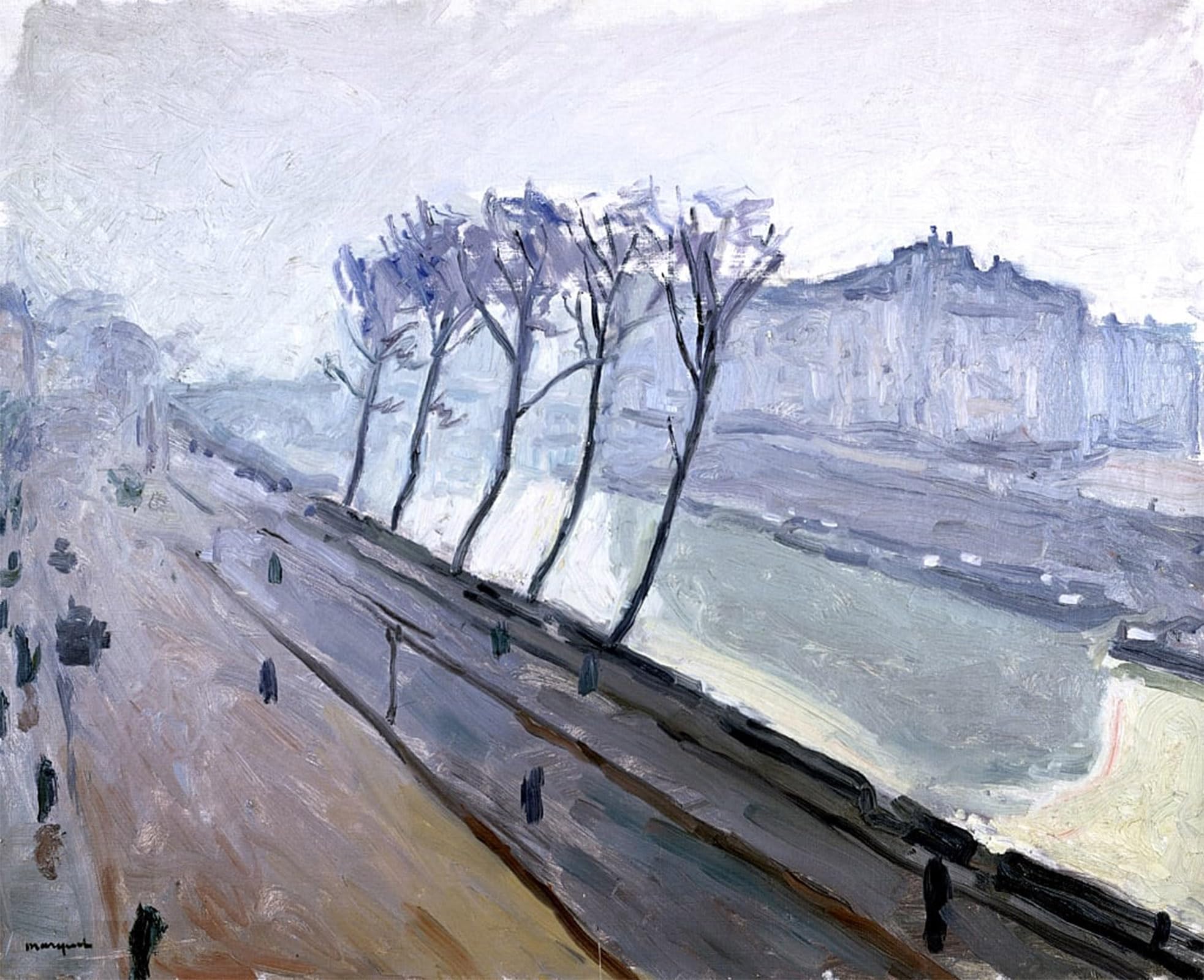 RZHRHJES Vintage Wall Art Picture on Canvas Wall Art Poster the Seine At Paris Early by Albert Marquet Canvas Poster for Office Decor 60x90cm