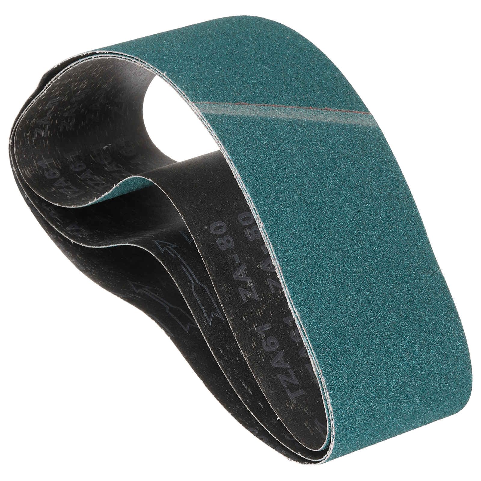 Kozelo 3 Pack Sanding Belts 100mm x 915mm 80 Grit Zirconia Abrasive Belt Sander Paper for Belt Sander Metal Grinding Wood Working Weld Rust Removal