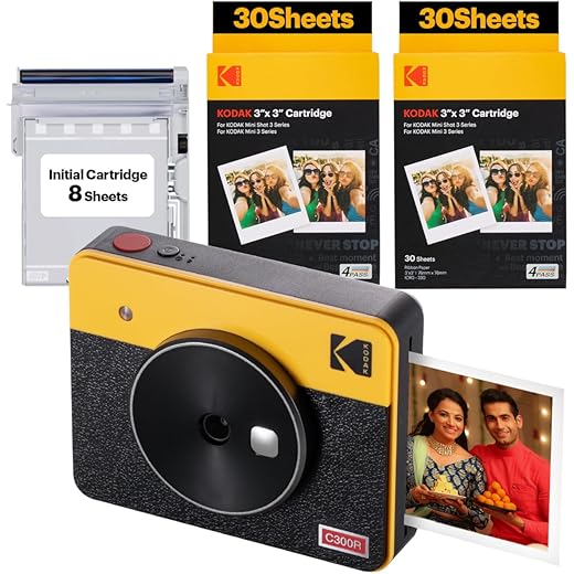 Kodak Mini Shot 3 Retro Bundle + 68 Sheets
