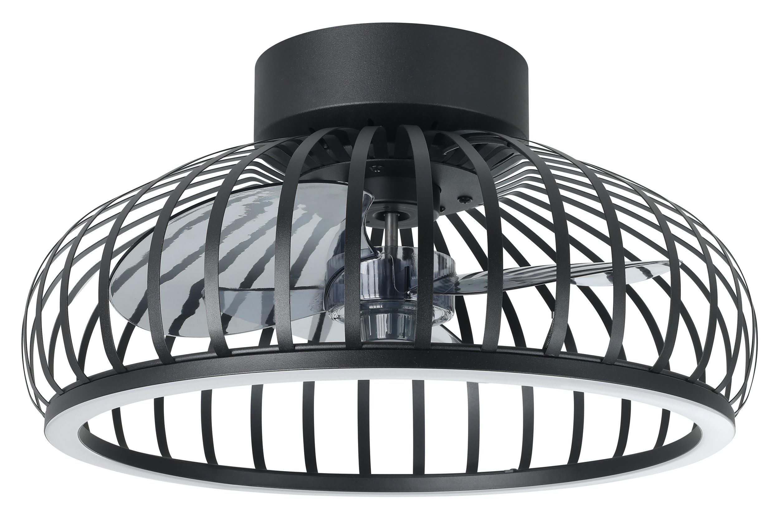 Eglo Mogano Steel Ceiling Light with Fan, Black