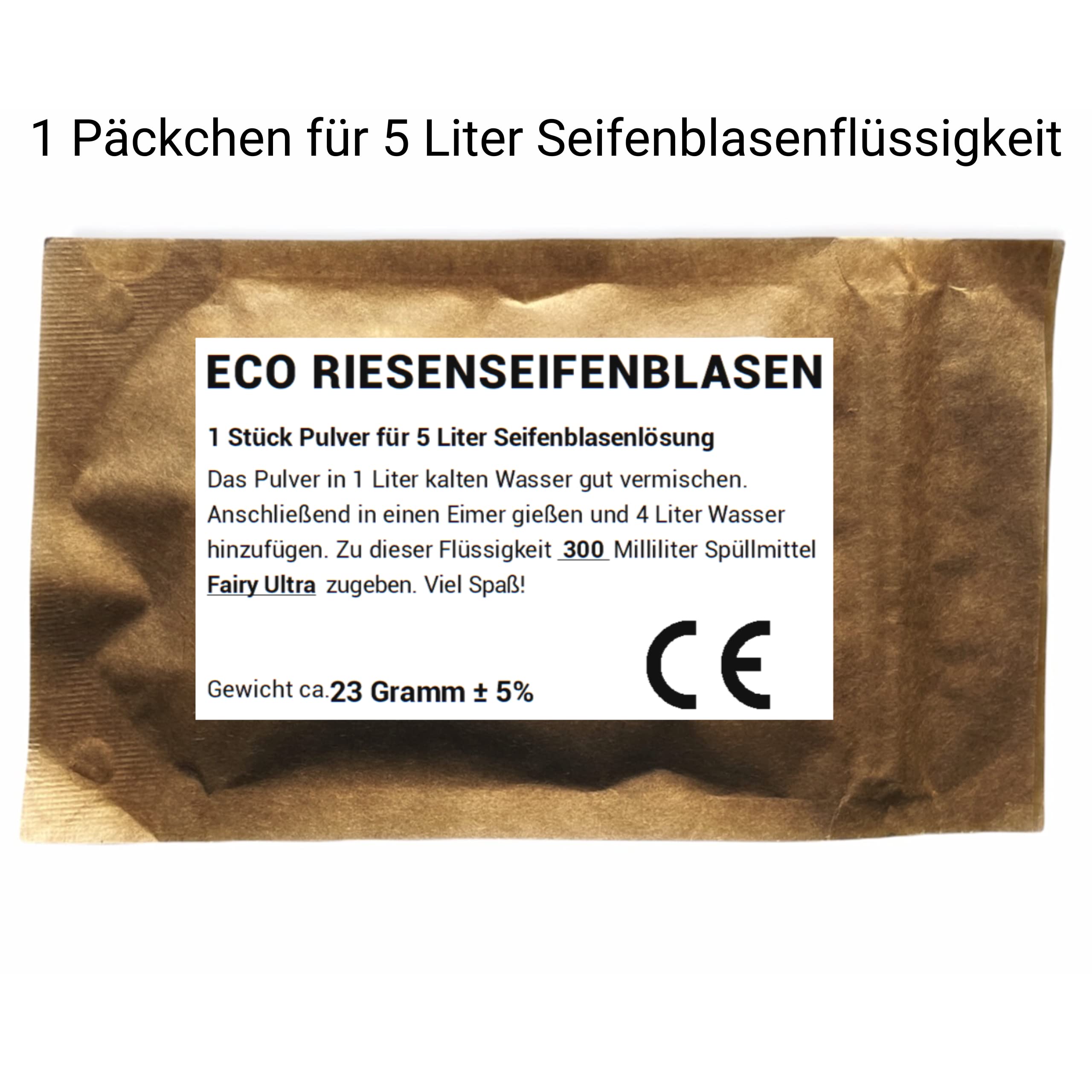 Bubble Brothers Riesenseifenblasen Set 3 Stäbe 5L Seifenblasenflüssigkeit 50cm für Kinder