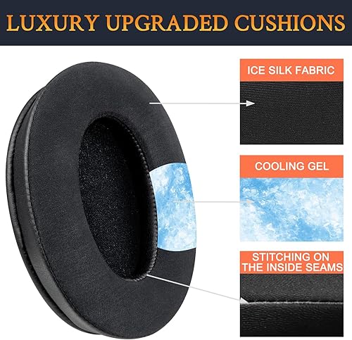 Miniatura 5 de SOULWIT Almohadillas de repuesto de gel refrigerante para auriculares Sony WH-1000XM3 (WH1000XM3), almohadillas con espuma de aislamiento de ruido