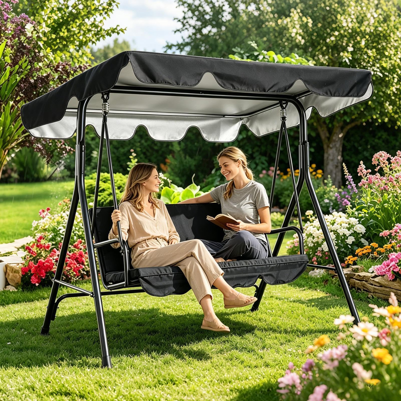 Tettuccio Di Ricambio Per Dondolo,Tessuto Oxford Antivento E Parasole | 165 x 114 x 15 cm Copertura Di Ricambio Per Altalena - Esterno, Cortile, Patio, Portico, Giochi, Mobili, Seduta, Sedile