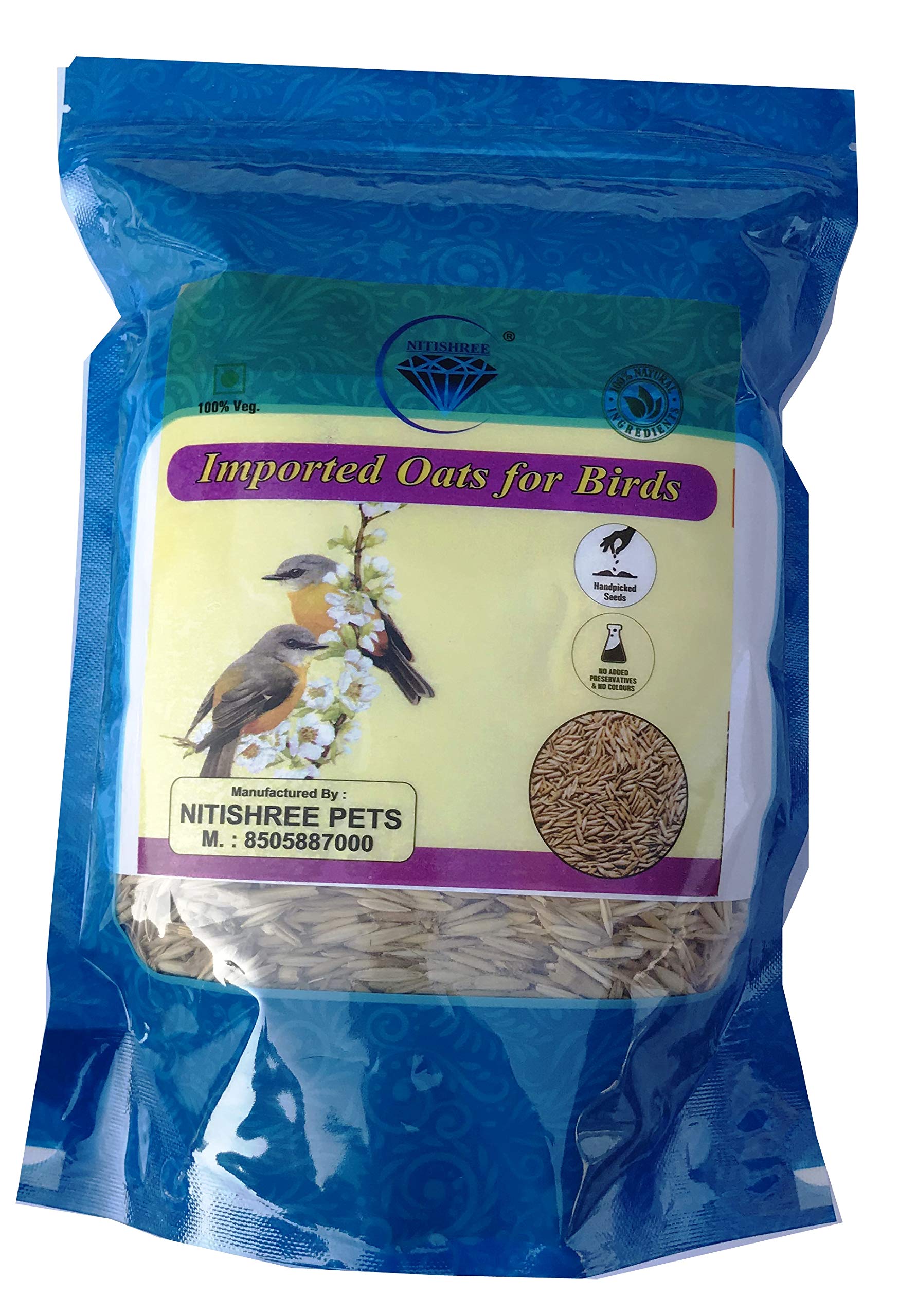 Nitishree All Life Stages Imported Premium Oats Seed (500Gm) Bird Food For Finches, Budgies, Conures, Lovebirds, Cockatiels, African Grey, Macaws, Cockatoo Bird Food For All (B08SR7T7ZB) Amazon Price History, Amazon Price Tracker