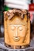 Carved Buddha Head, Handmade Wooden Buddha Statue, Bali Handmade Yoga Meditation Zen Sculpture