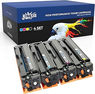 RINKLEE CF400X CF401X CF403X CF402X 201X Toner Cartridge Compatible with HP Color LaserJet Pro MFP M277dw M277n M274n M252dw M252n | High Yield 2800/2300 Pages | 4-PACK