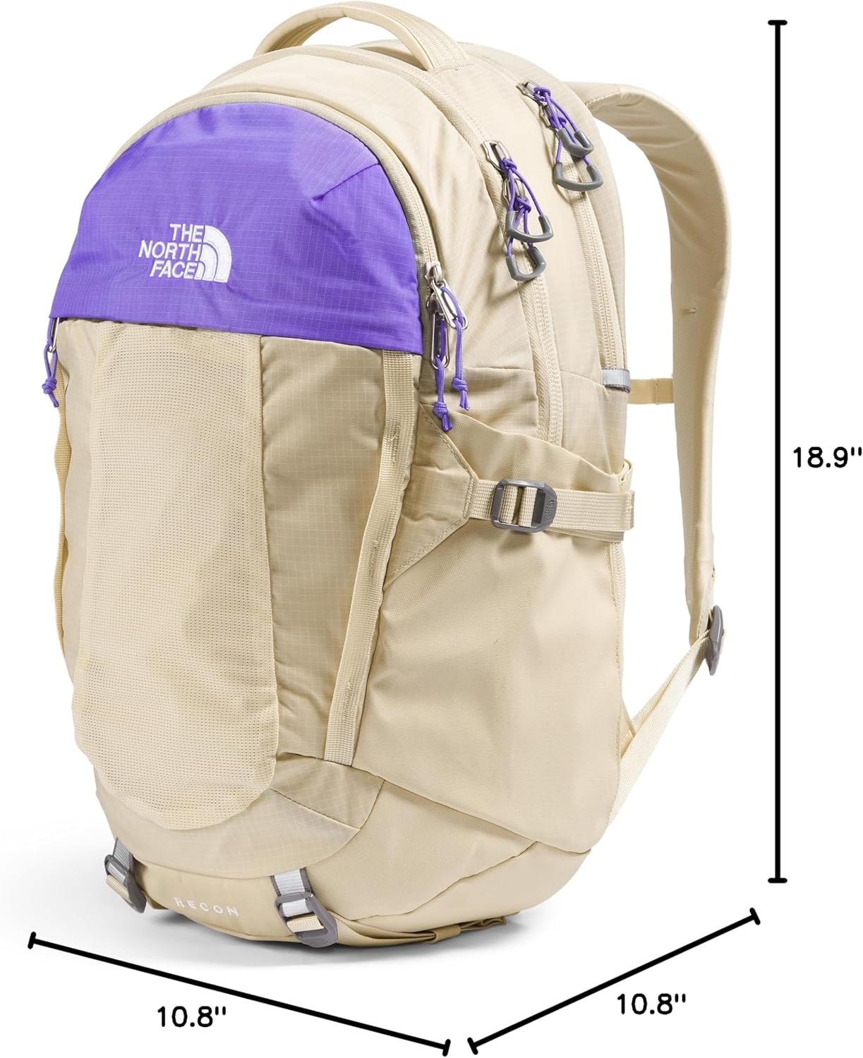 The North Face Women's Recon Everyday Laptop Backpack, Gravel/Optic Violet, One Size - Image 6