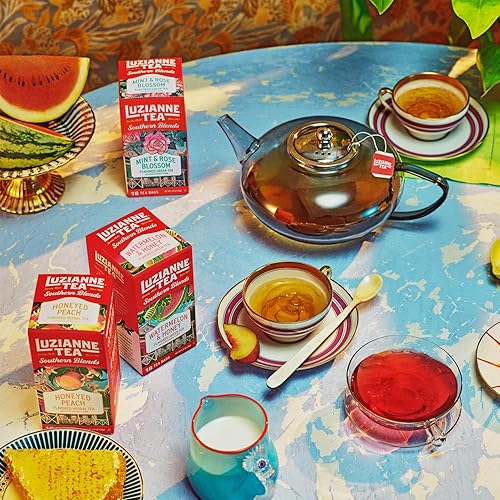 Miniatura 5 de Luzianne Southern Blends - Bolsas de té verde con sabor a menta y flor de rosa, 18 unidades (paquete de 6)