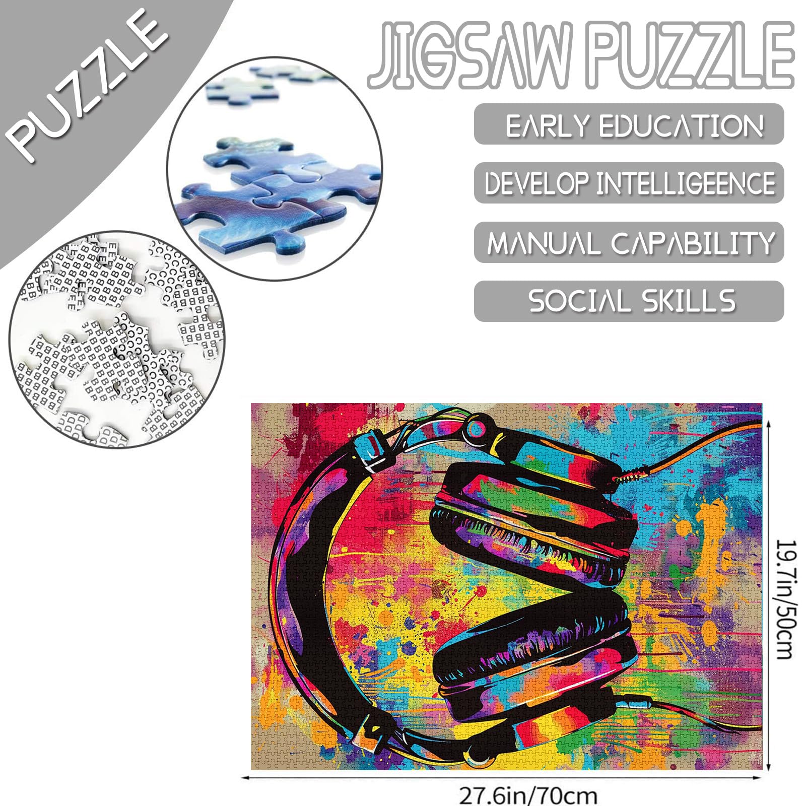 Tucocoo 1000 Teile Puzzle - Retro-Graffiti-Gamer-Motiv Für Gemütliche Spieleabende