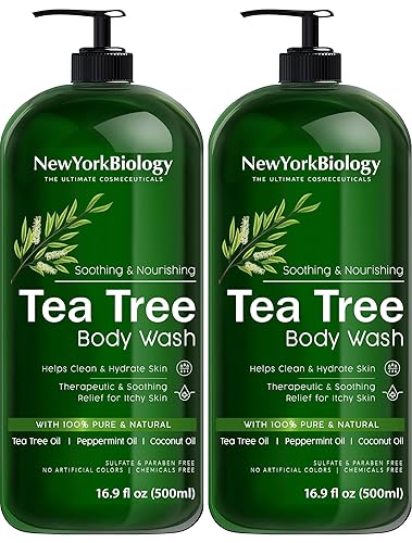 Miniatura 6 de Aceite Antifúngico Tea Tree Lavado de Cuerpo enorme 16 onzas 100  puro  Natural Fuerza extra Professional Grade ayuda a aliviar Uña Hongos atleta