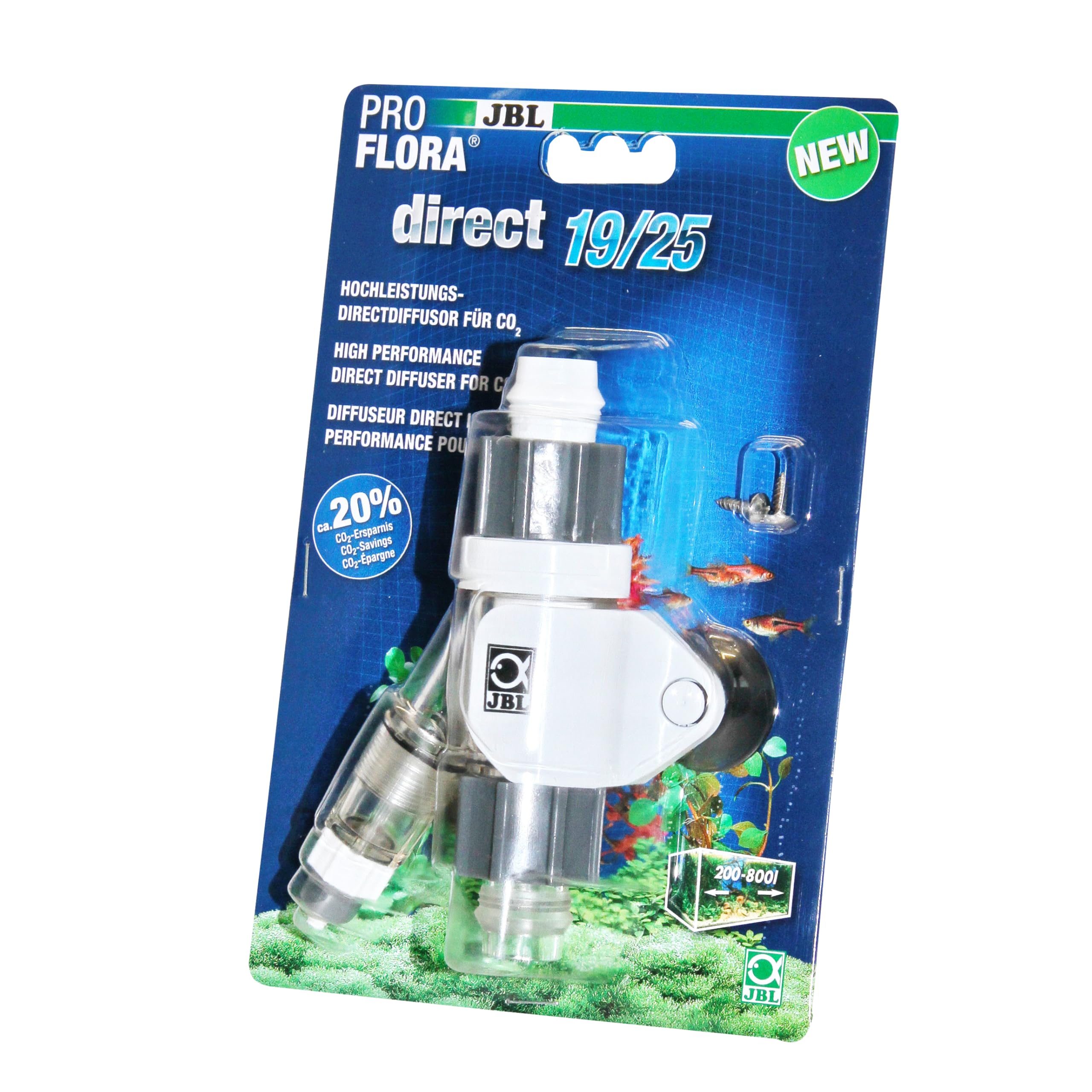 JBL ProFlora Direct 19/25 Hochleistungs-Direktdiffusor für CO2