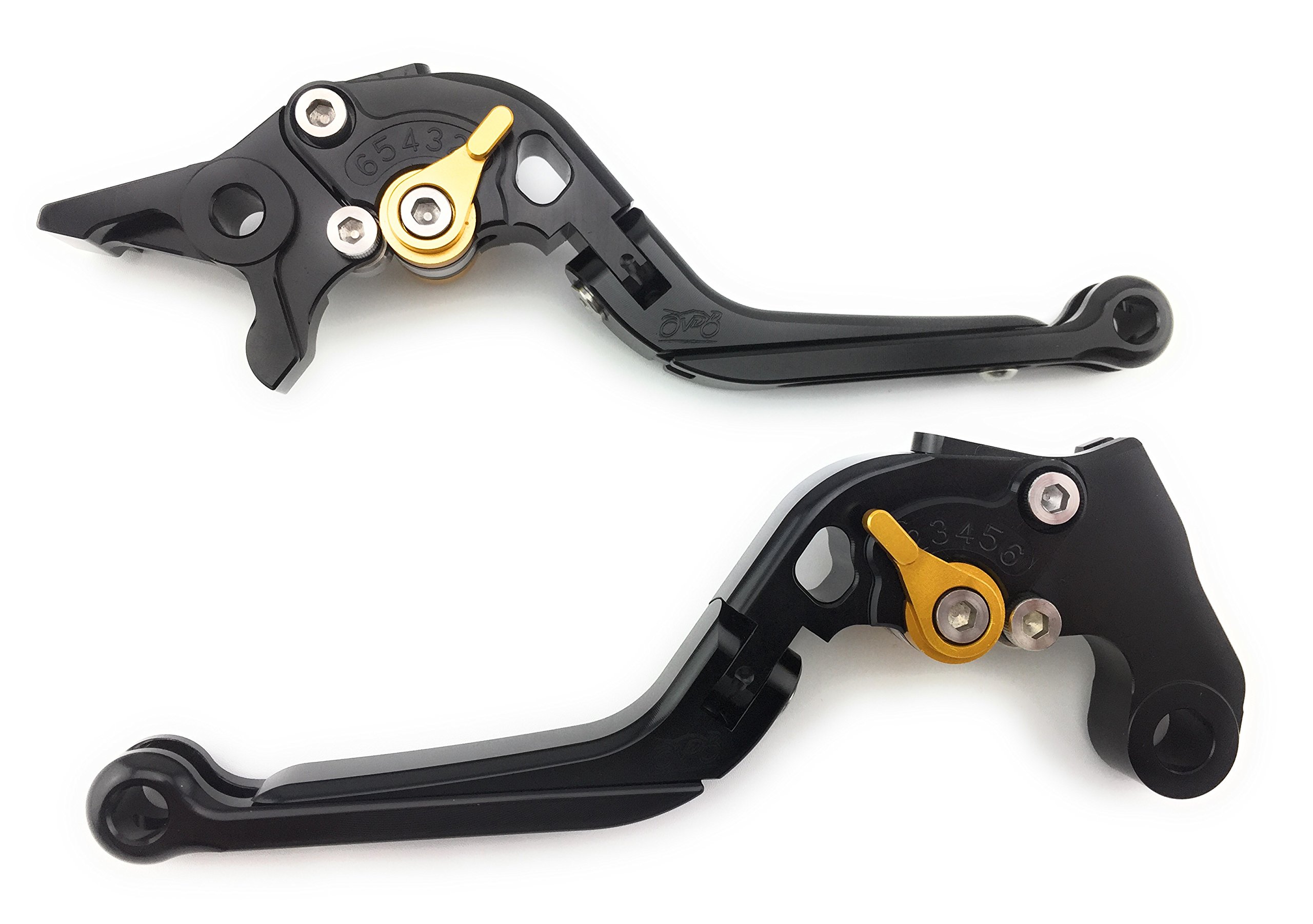 avdb-moto Coppia di leve regolabili e pieghevoli CNC Compatibile con Daytona 675 2006 – 2017